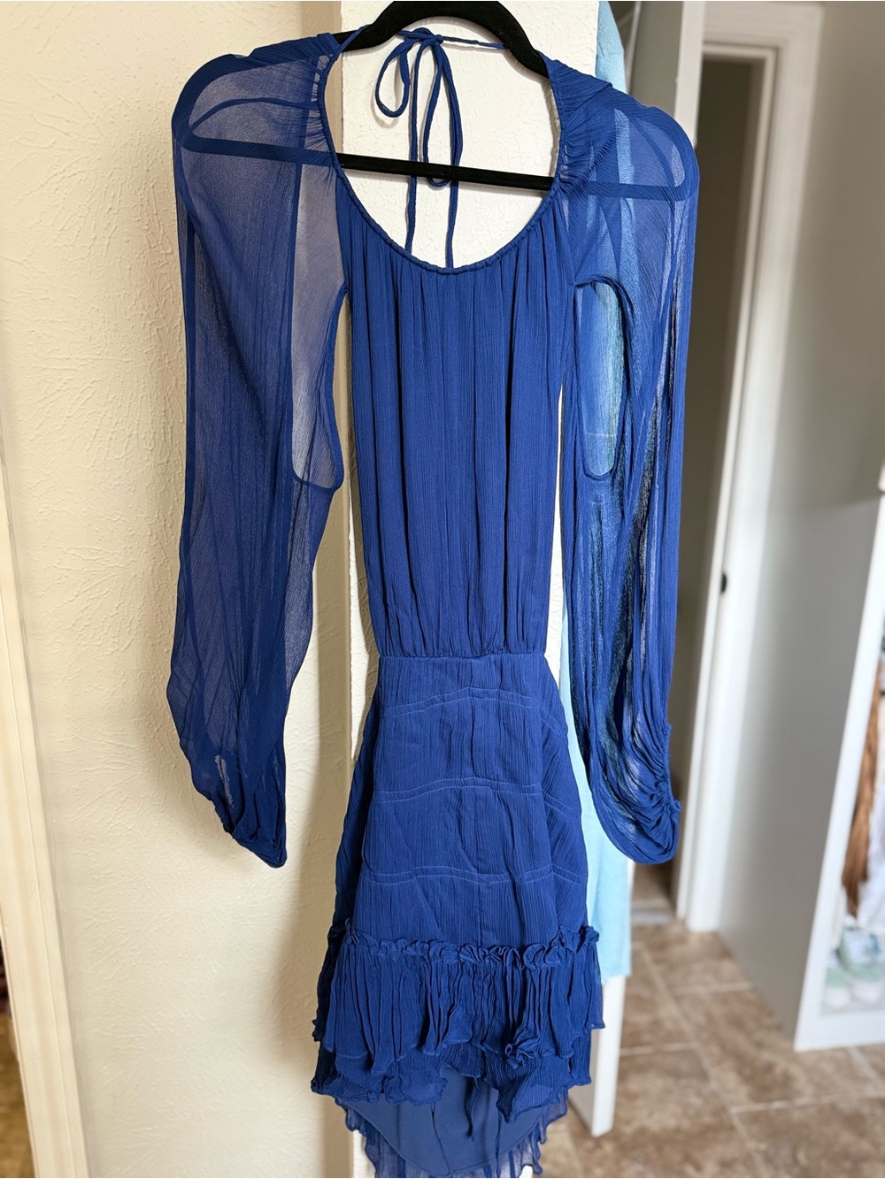 Shona Joy womens Royal Blue Textured dress